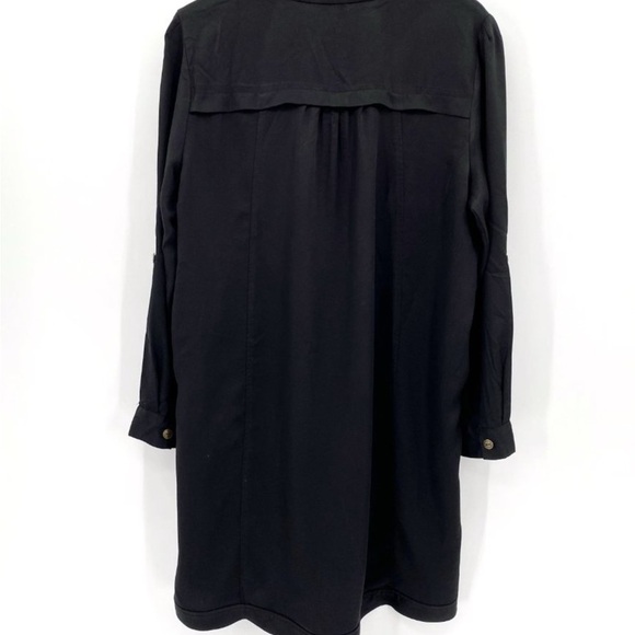 Chelsea & Theodore Black Lace Up Front Embroidered Mini Dress - Picture 5 of 7